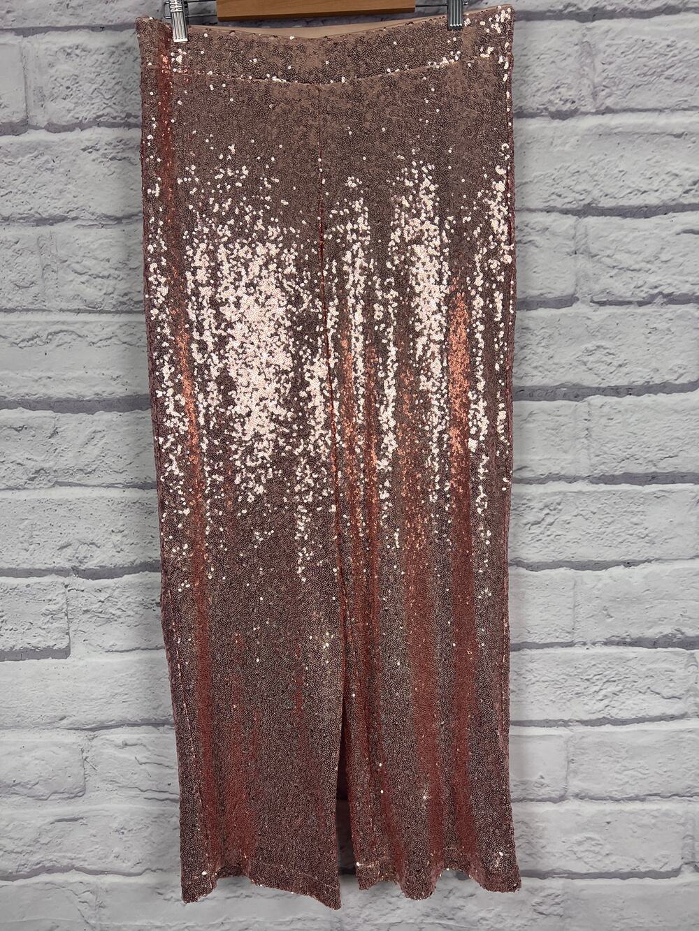 Torrid Womens L Y2K Glam Maximalist All Over Sequin Lined Wide Leg Pull On Pants